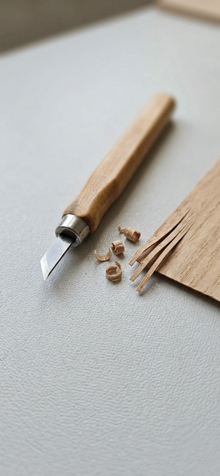Hand tools used in the VaCa Marquetry craft process